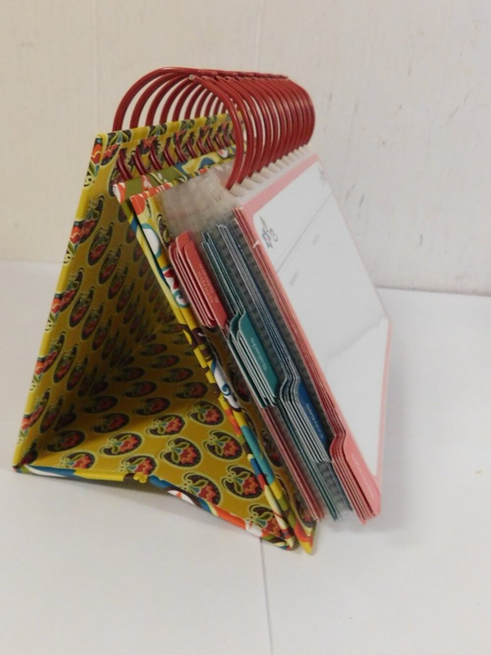 Vera Bradley Spiral Bound Free Standing Recipe Card Booklet with Dividers